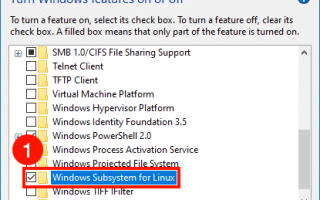 Как включить подсистему Windows для Linux на вашем компьютере