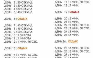 Прокачка тела планкой. 30 дневная программа